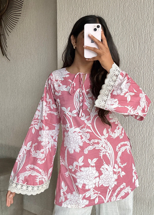 Aahana Bell Sleeves Short Kurti