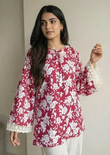Smrithi Bell Sleeves Short Kurti – Kalyanja