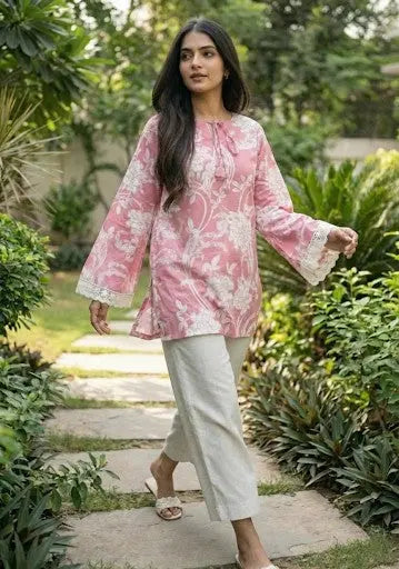Ginni Bell Sleeves Short Kurti - kalyanja