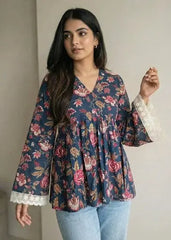 Nancy Peplum Style Short Kurti - kalyanja