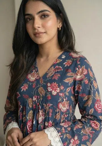 Nancy Peplum Style Short Kurti - kalyanja