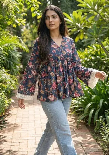 Nancy Peplum Style Short Kurti Kalyanja