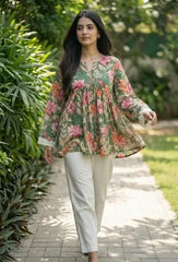 Gungun Peplum Style Short Kurti – Kalyanja