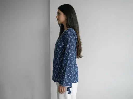 Aaysha Bandhani Wrap-Tie Short Kurti – Kalyanja