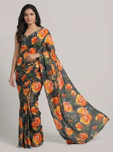 Cotton Linen Digital Print Fabric - kalyanja