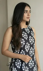 Shania Halter Neck Slit Short Kurti - kalyanja