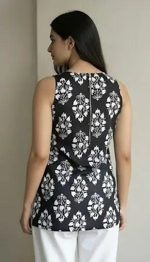 Shania Halter Neck Slit Short Kurti - kalyanja