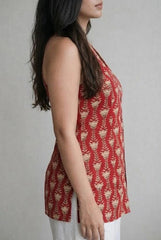 Rosy Long Vest Short Kurti Kalyanja