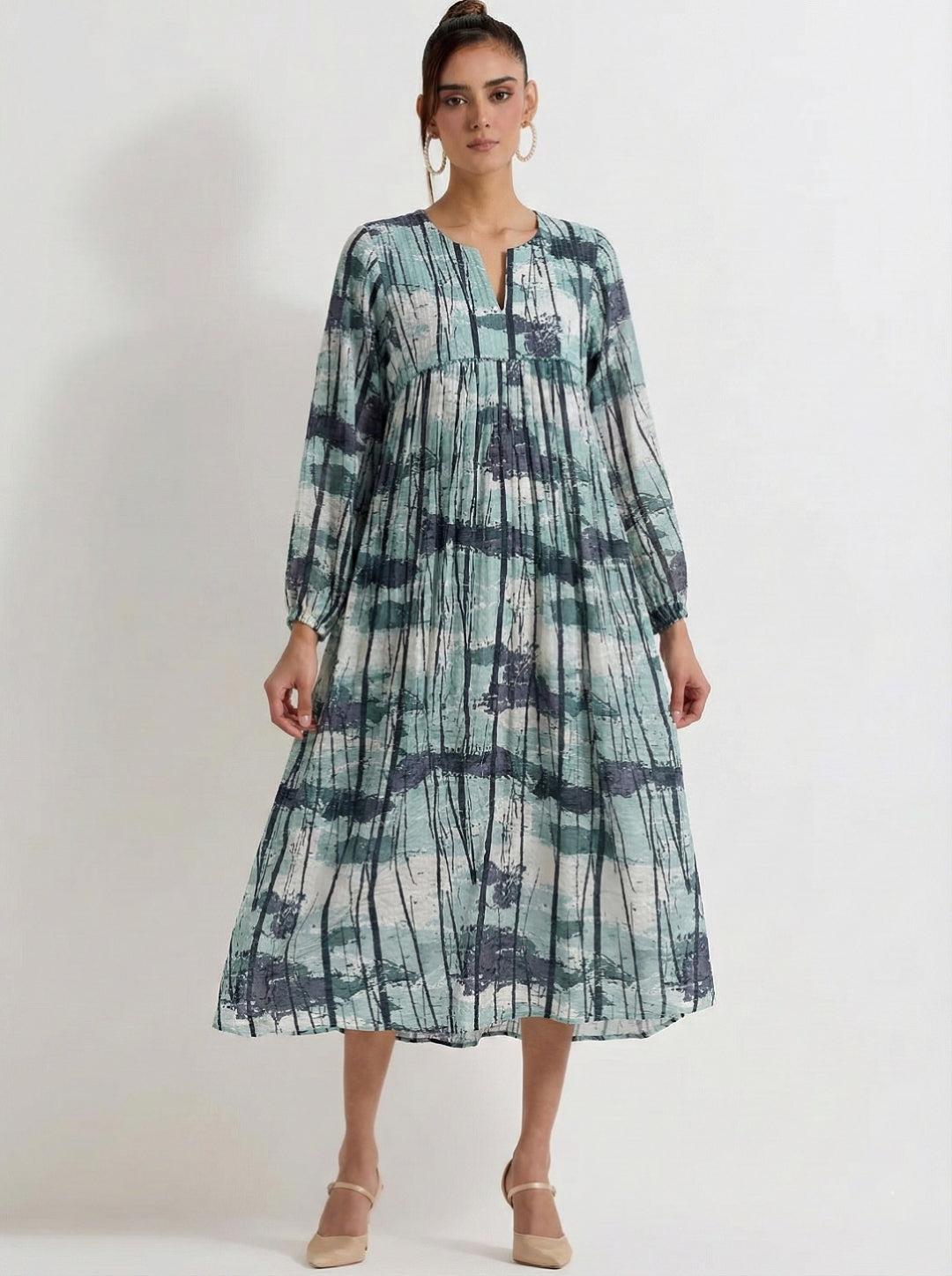 Abstract Print On Lycra Fabric
