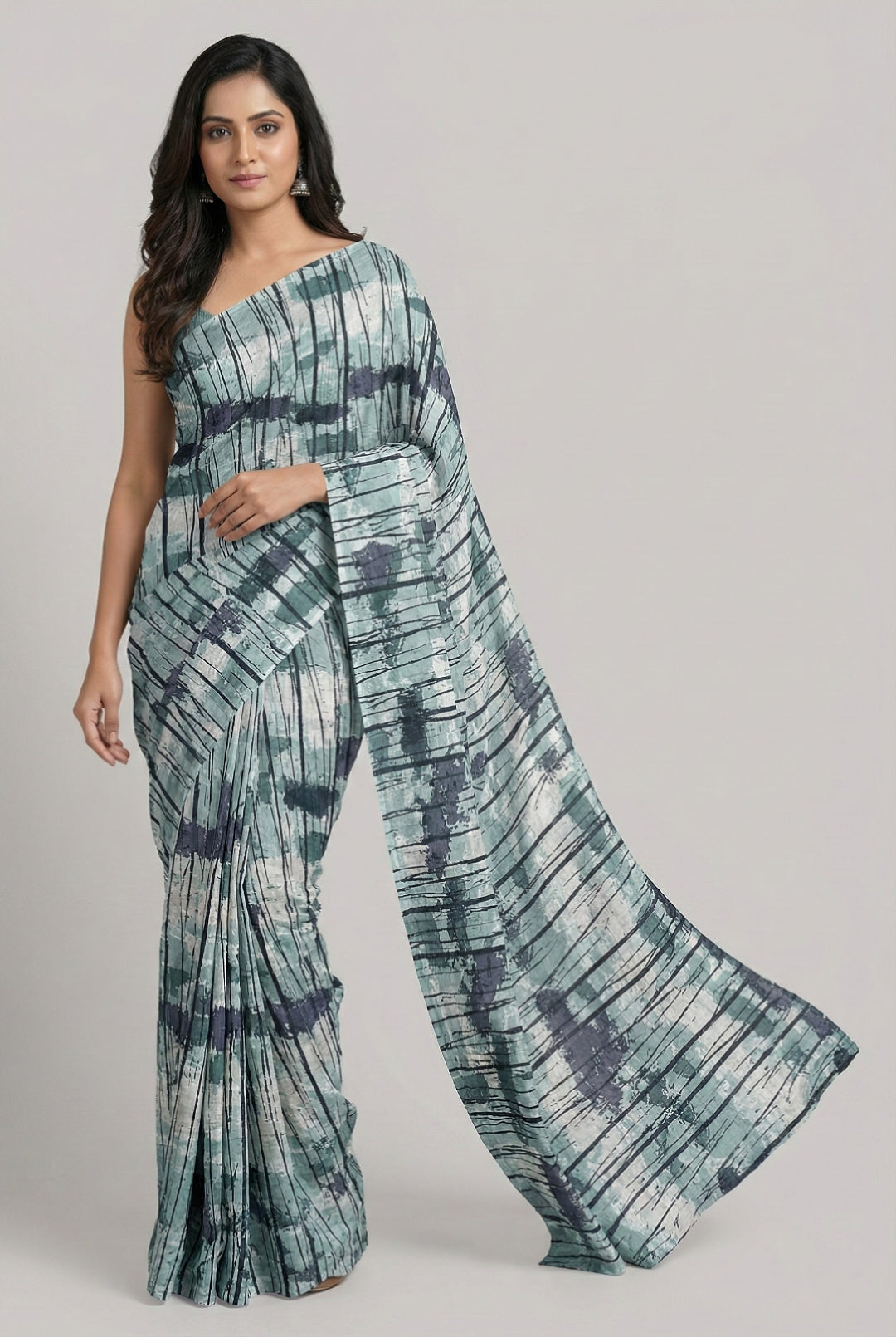 Abstract Print on Lycra Fabric - kalyanja