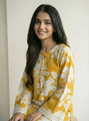 Jasmin Bell Sleeves Short Kurti – Kalyanja