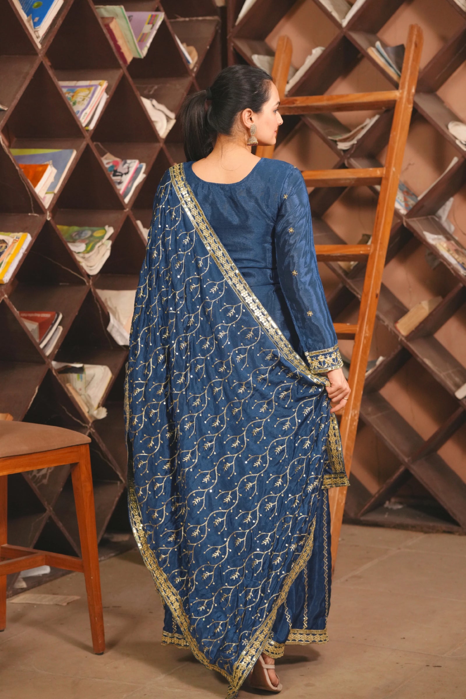Aarika Sequins Embroidery Work Suit - kalyanja