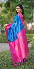 Blue Soft Silk Saree