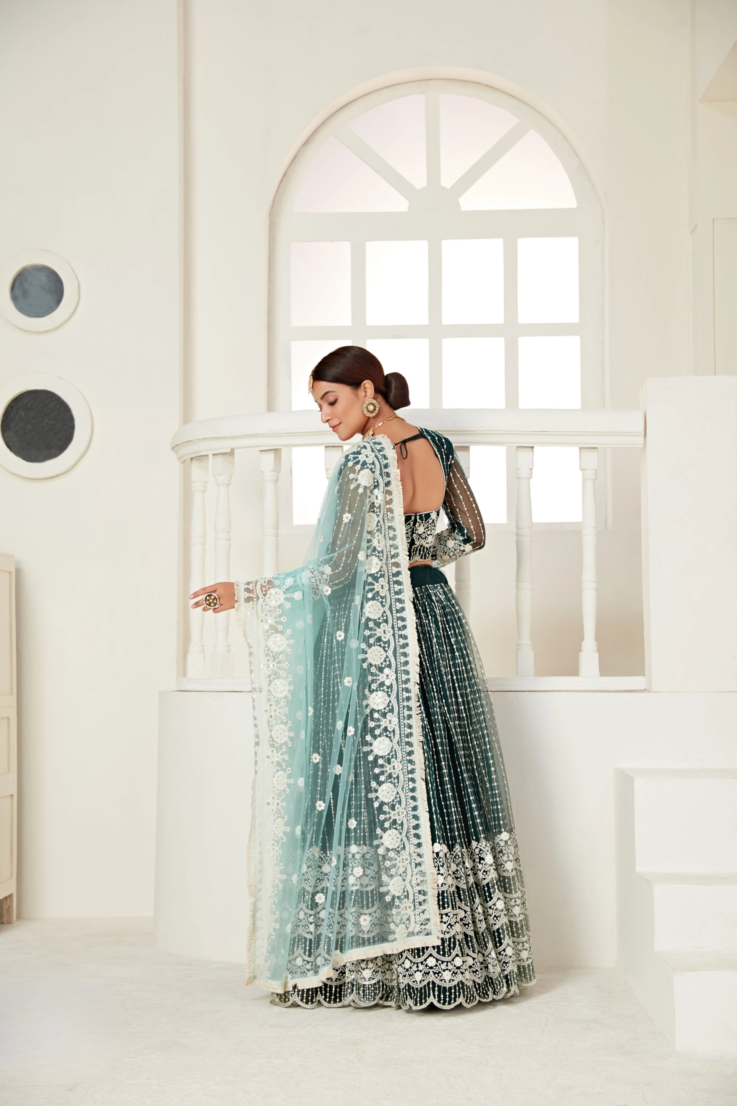 Riwayat Heavy Sequins Lehenga - kalyanja