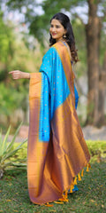 Sky Blue Soft Silk Saree