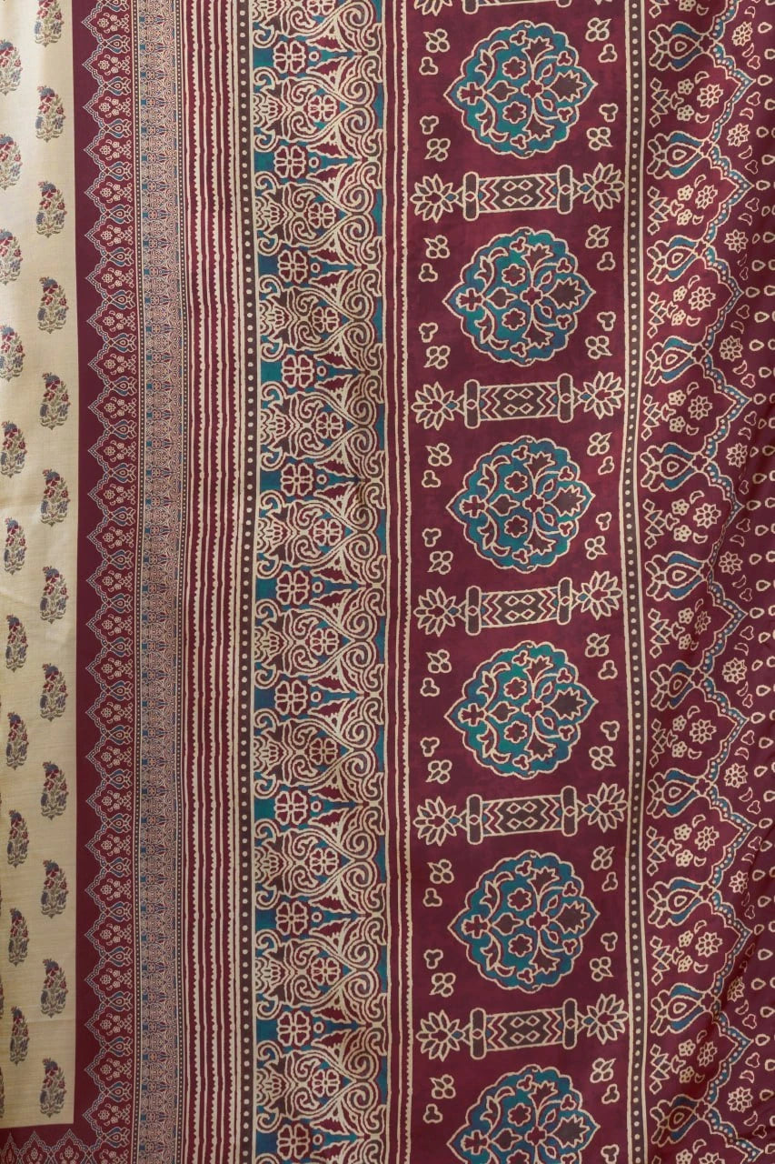 Decorative fabric with intricate patterns and colors