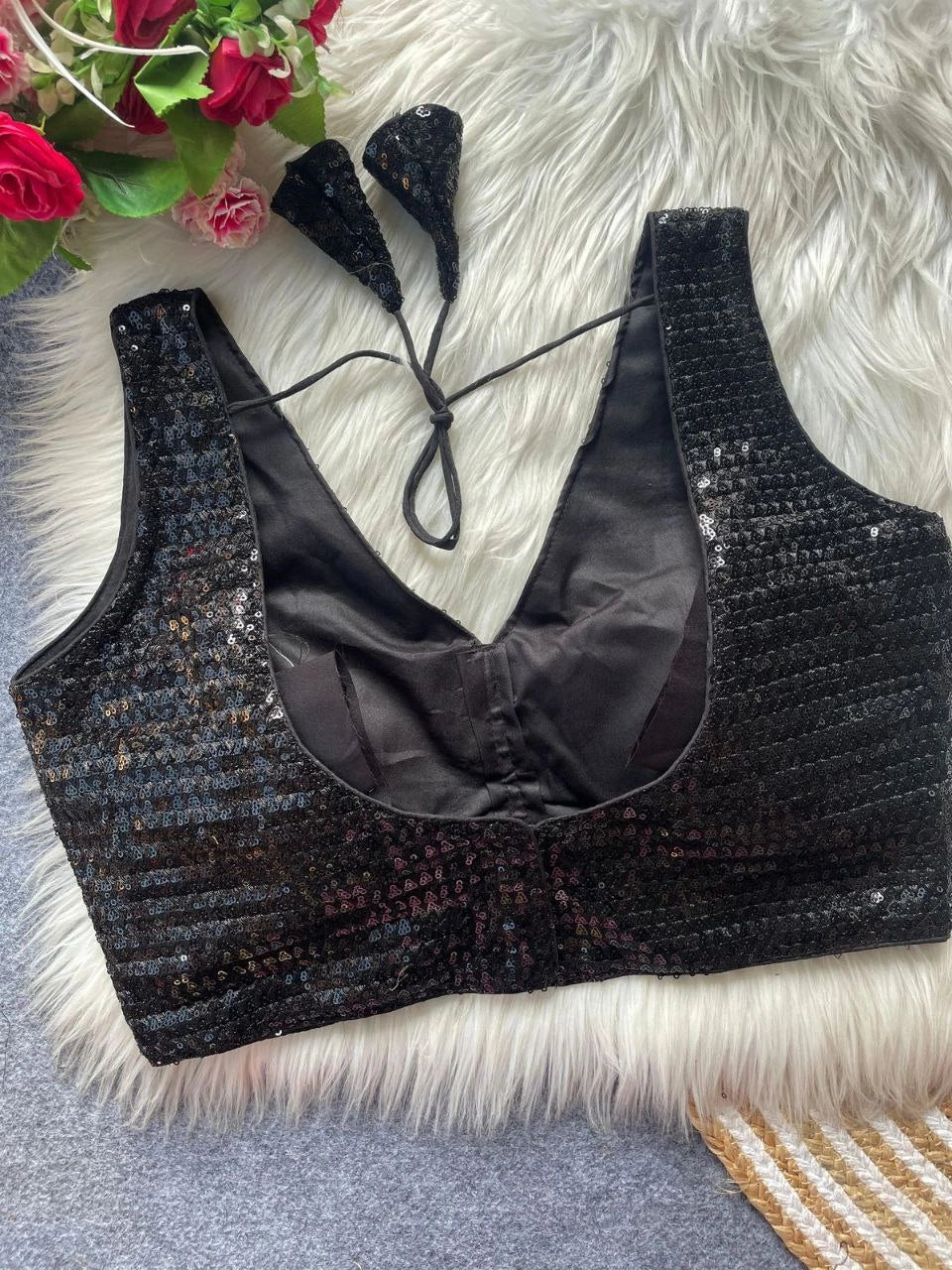 Black Pure Cotton Blouse Kalyanja Fashion