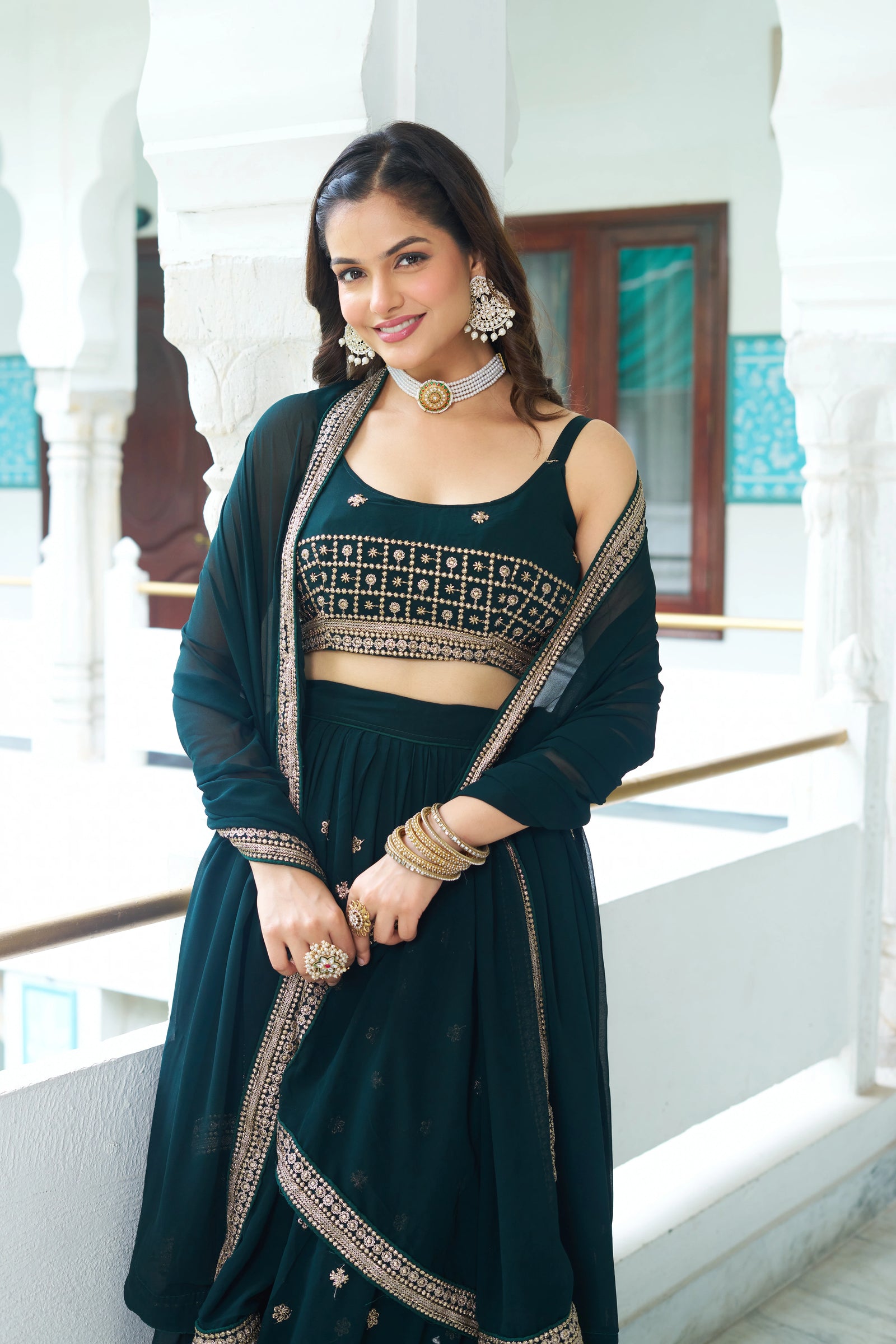 Naira Fox Georgette Lehenga - kalyanja