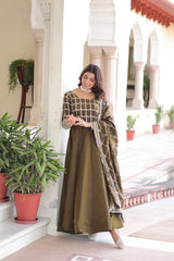 Lavanya Classic Zari Embellished Gown Set - kalyanja