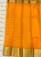 Graceful party wear saree showcasing timeless Banarasi inspired craftsmanship.