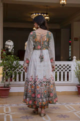 Beautiful Indian festive suit crafted with elegant floral prints and a flowy silhouette for effortless style.