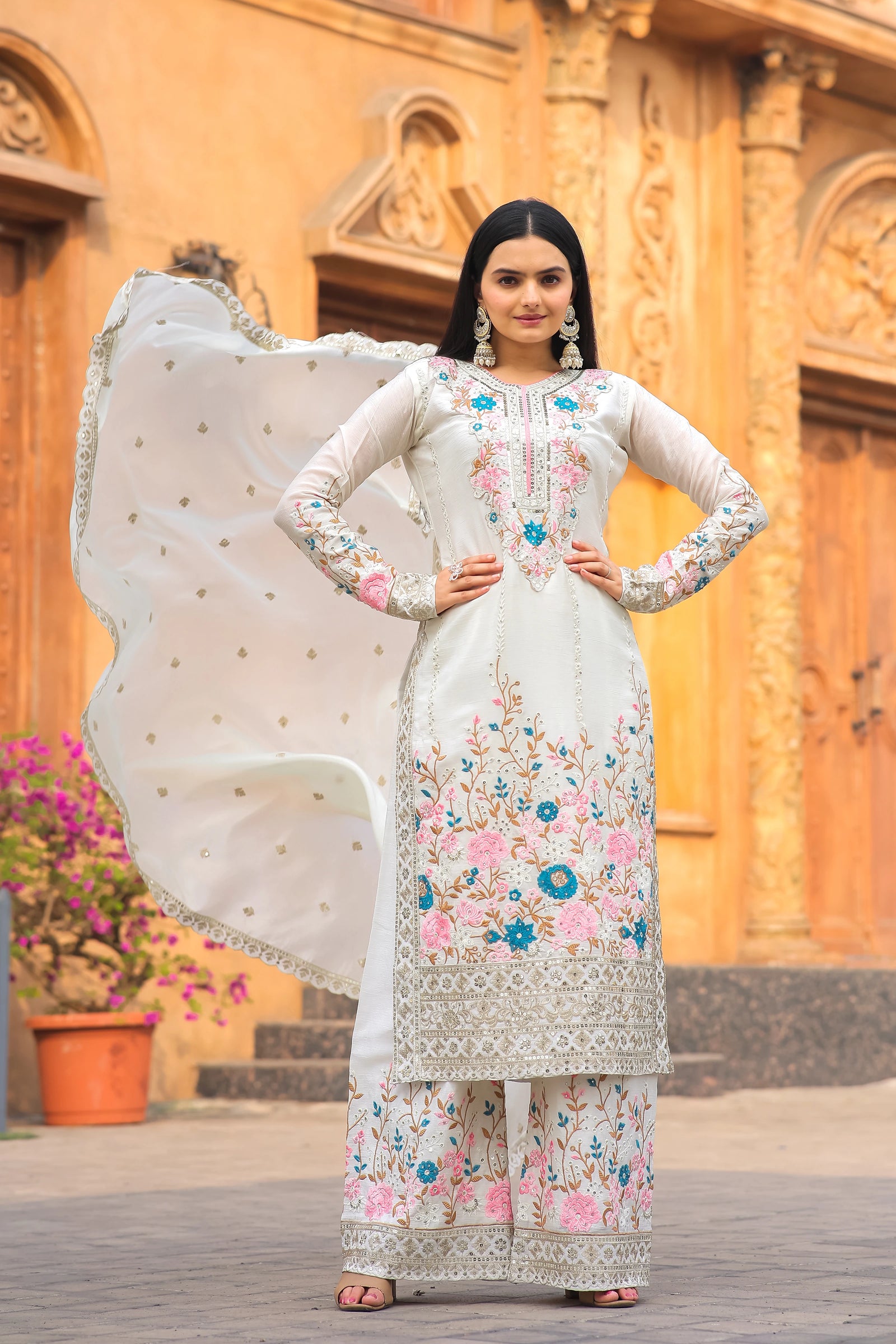 Suhani Embroidery with Sequins Work Suit