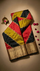 Multicolor Georgette Saree Kalyanja Fashion