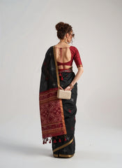 Black Weaving Patola Silk Saree Kalyanja Fashion