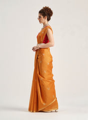 orange weaving patola silk saree - kalyanja