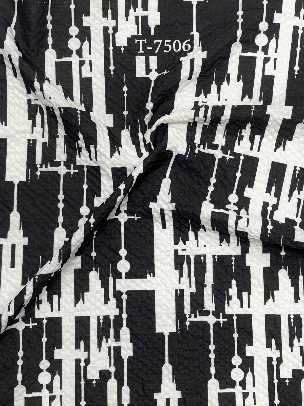 black and white printed suit - kalyanja