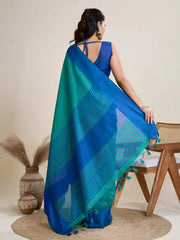 blue saree backside - kalyanja