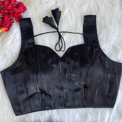 Black Satin Blouse
