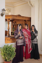 Black Viscose Jacquard Suit Kalyanja Fashion