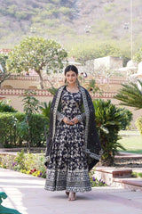 Black Sequins Viscose Jacquard Suit