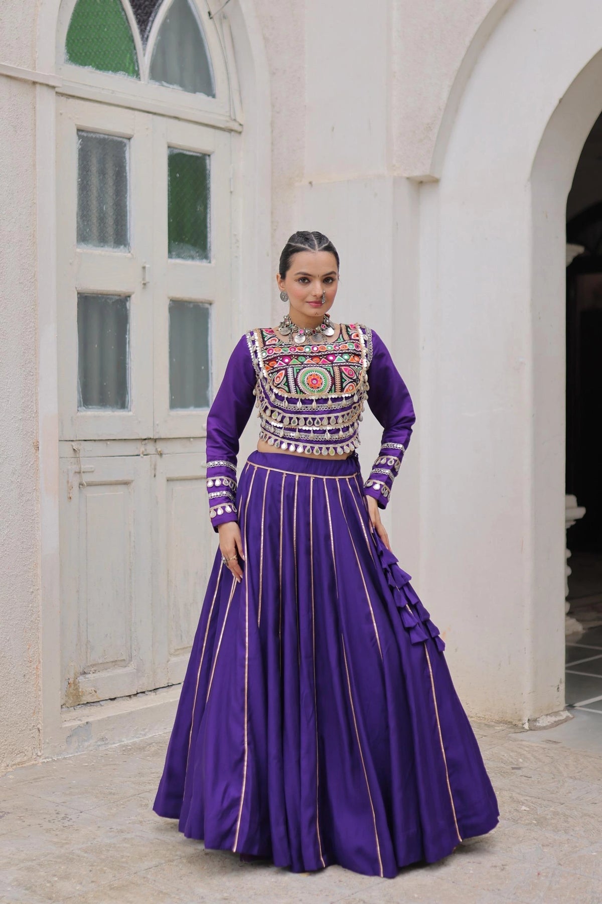 Soft Purple Roman Lehenga