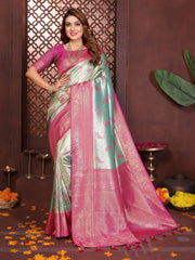 White Banarasi Tissue Silk Kalyanja Fashion