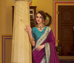 Komal Zari Woven Border Saree Kalyanja Fashion