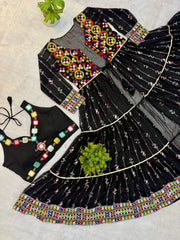 Black Embroidered Coord Set Shrug Blouse Flat Lay KC24