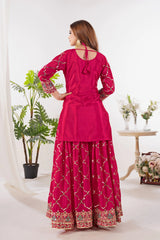 Dark Pink Sequins Embroidered Suit festive wear KU263 Kalyanja