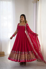 Dark Pink Sequins Suit model front view wedding occasion KU264
