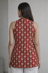 Rosy Long Vest Short Kurti Kalyanja