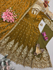 Gold Embroidered Codding Suit flatlay complete set overhead KU267