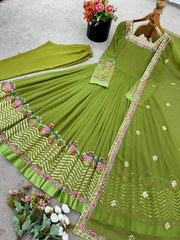 Green Sequins Suit flatlay overhead wedding occasion display KU264