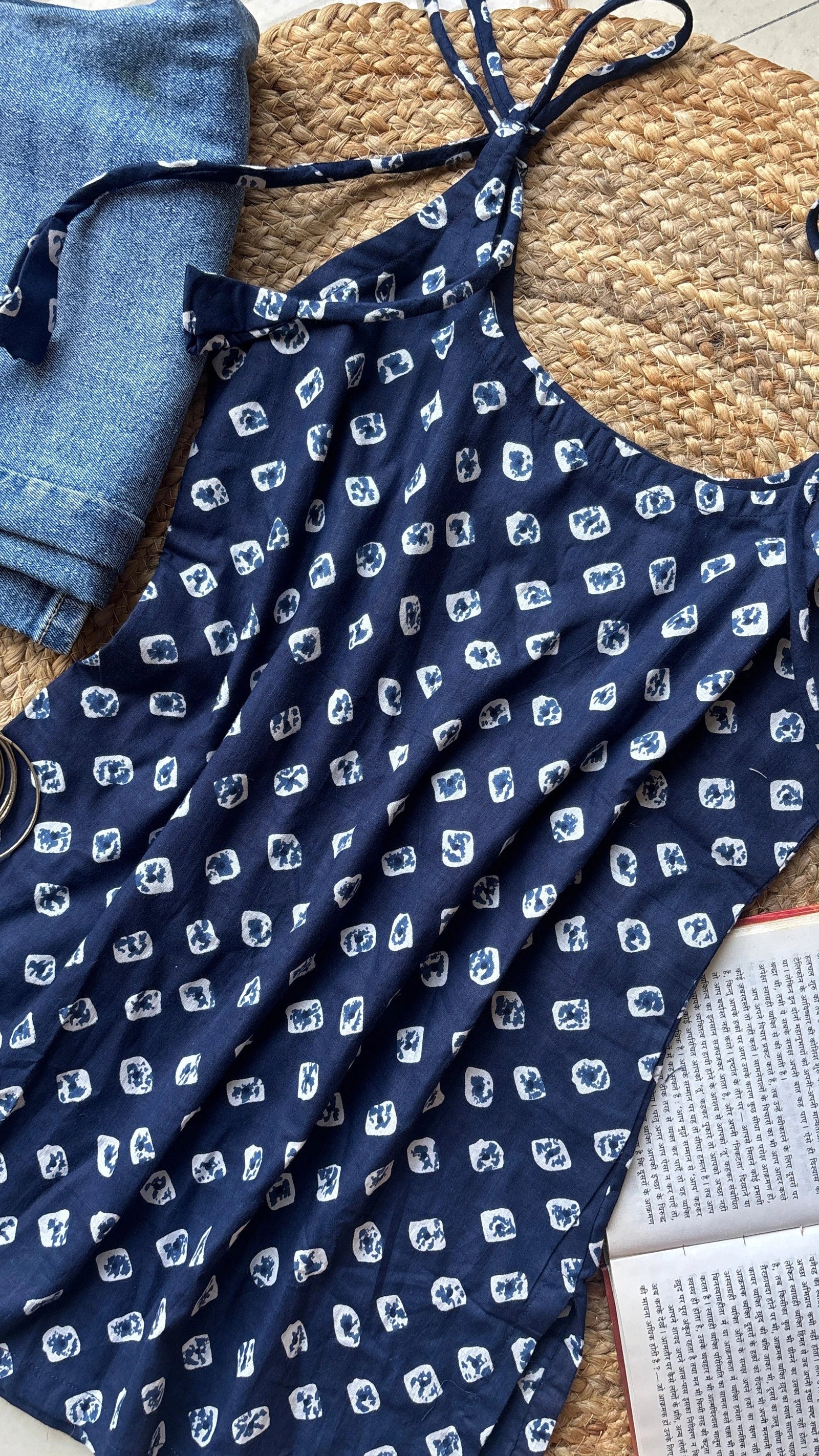 Tara Spaghetti Strap Short Kurti Kalyanja