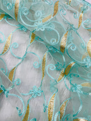 Mint Green Saree border scallop detail – KS375