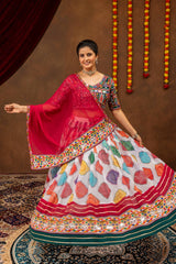Multicolor Embroidered Lehenga – dancing side flair – KL187 – Kalyanja