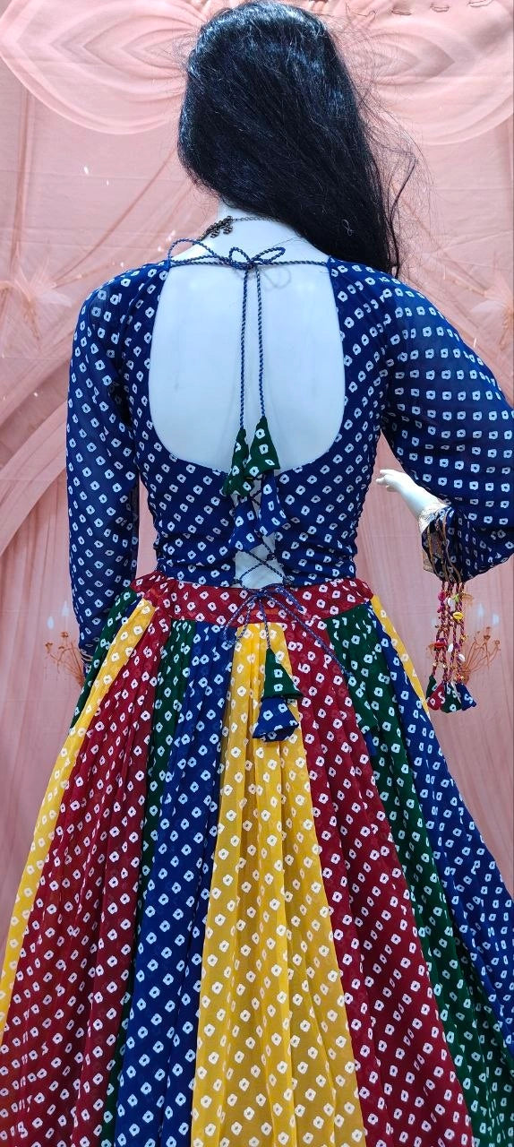 Cotton Blend Gamthi Lehenga Full Flair Twirl - Kalyanja KL192