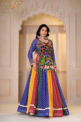 Traditional Kutchi Gamthi Embroidery Lehenga Navratri Wear - Kalyanja KL192