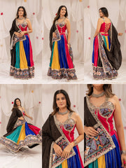 Multicolor Patola Print Mirror Work Lehenga KL206 – collection collage