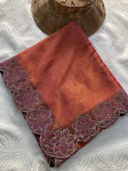 Pink Swarovski Work Fendy Soft Net Saree – Kalyanja